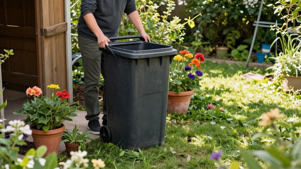 outdoor trash pull out bins
