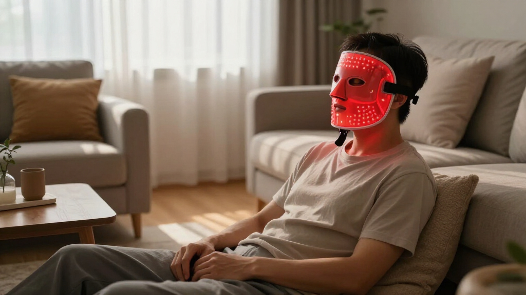 red led mask light therapy