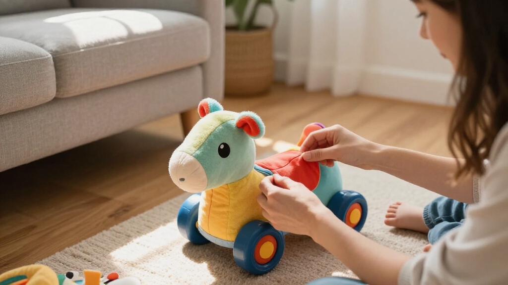 motorized plush ride on animal for toddlers