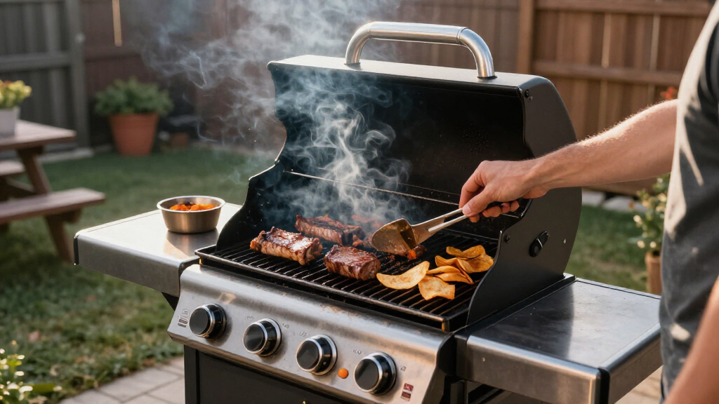 smoker grill combo