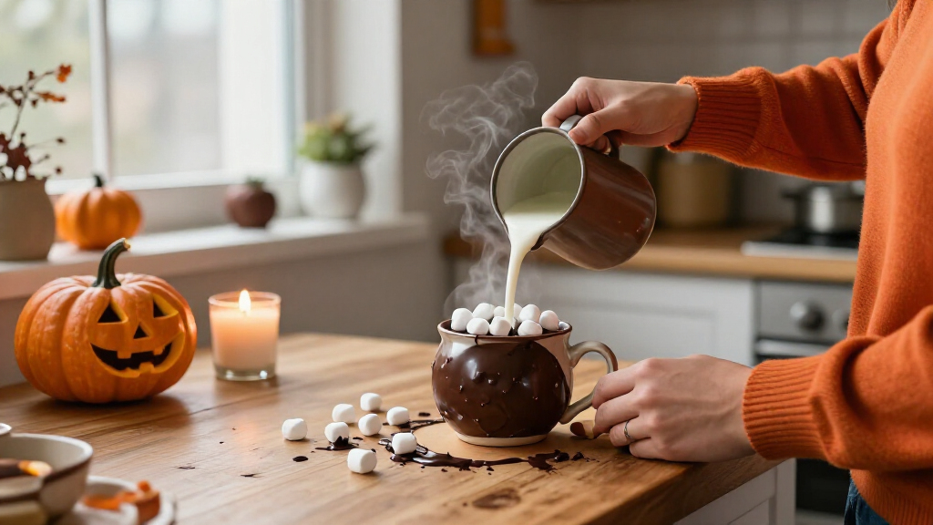Halloween hot chocolate bombs