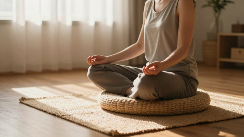 meditation cushions and mats