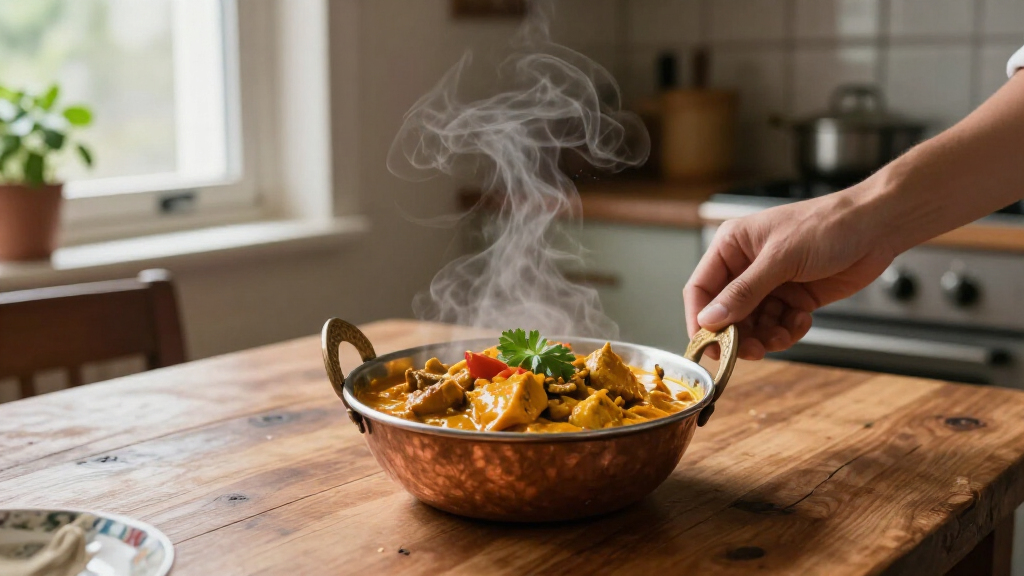 copper serving bowl set premium for curries