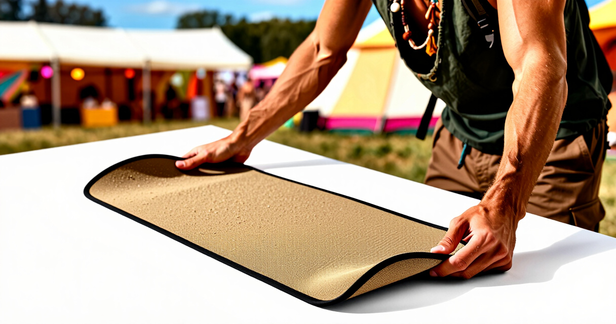 best sand mats for festival camp entrances