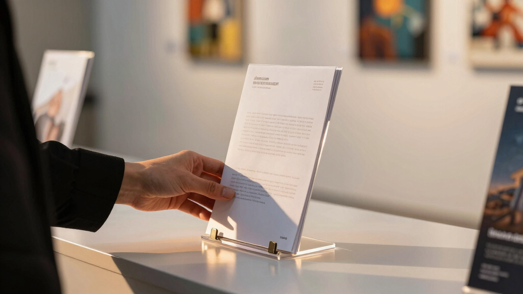 best brochure holders for gallery tables
