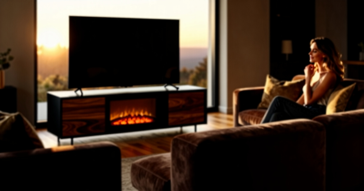 best electric fireplace tv stands