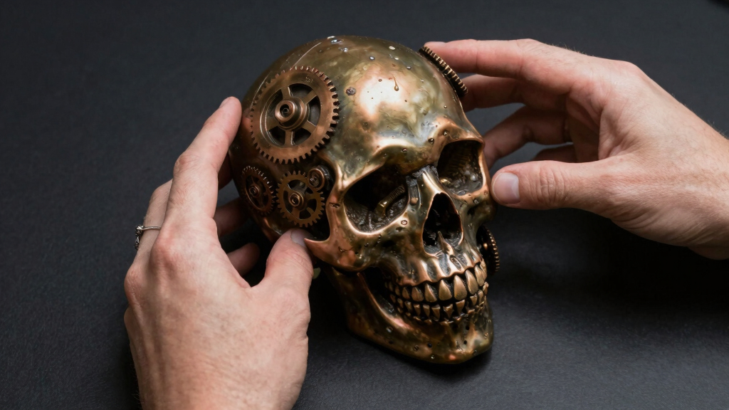 steampunk skull decor