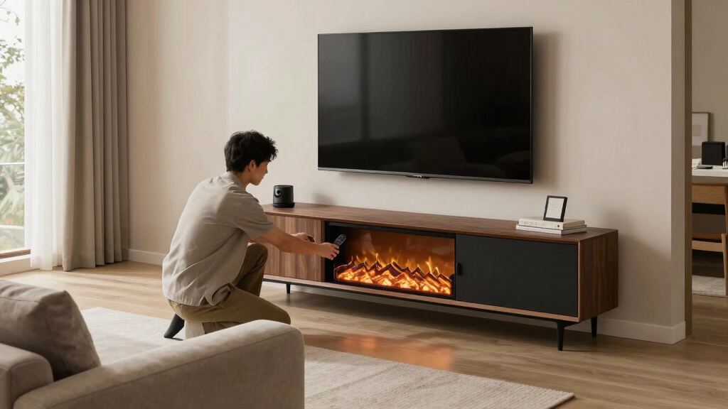 best electric fireplace tv stands for large rooms