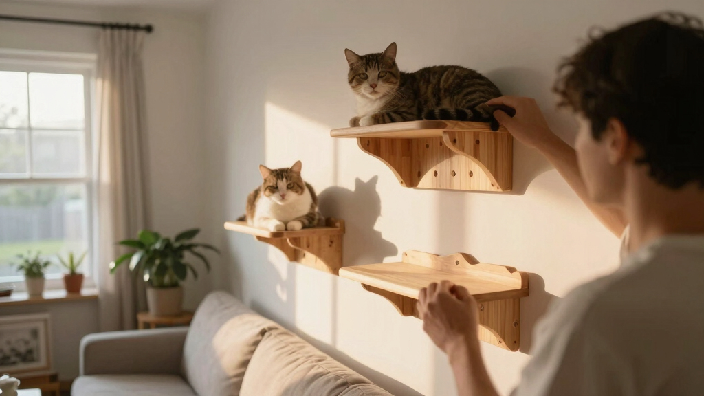 best wall mounted cat shelves sets