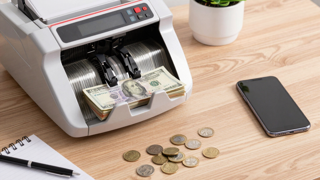 Money counter for restaurant cash office