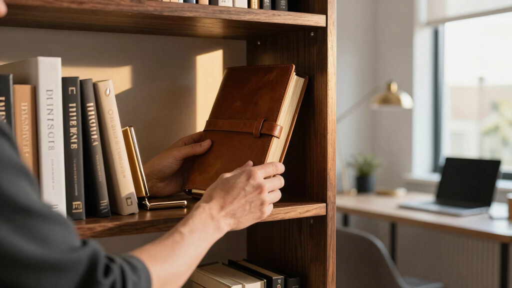 high end bookshelf office