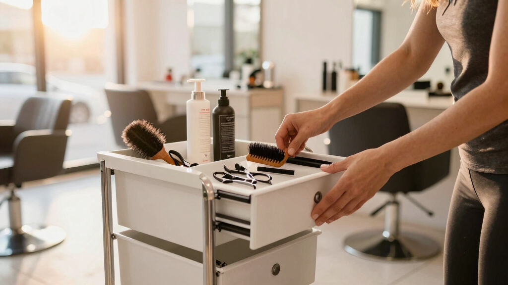 best rolling salon cart with drawers