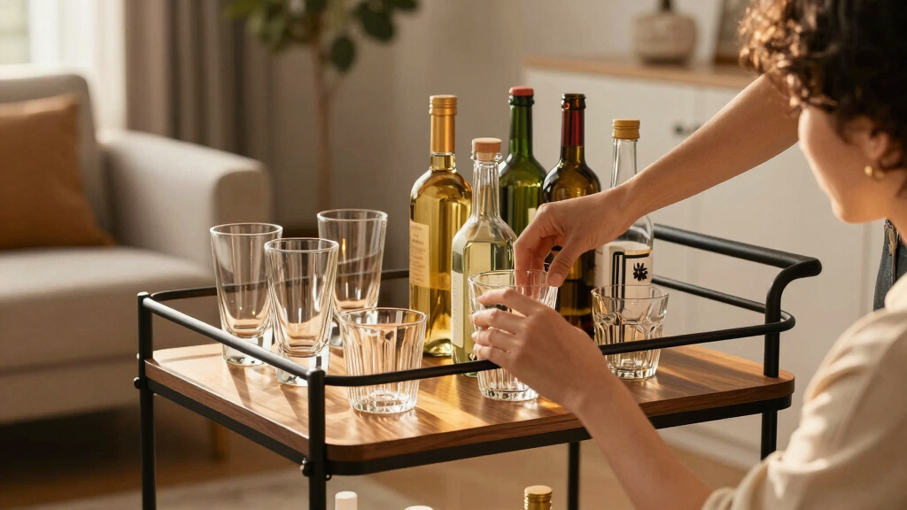 best bar cart with storage modern