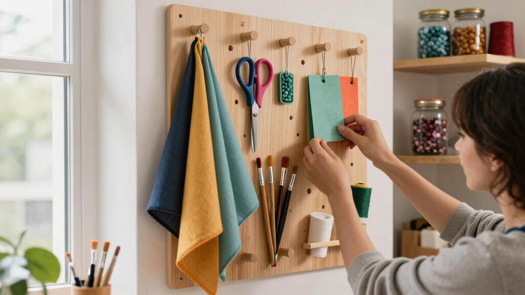 best wall pegboard system for craft studio