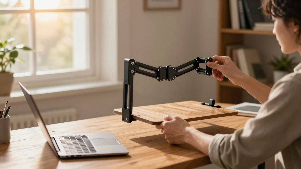 monitor mount with laptop tray