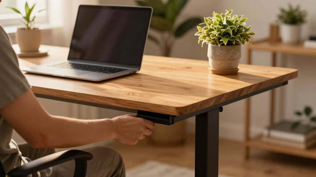 corner sit stand desk