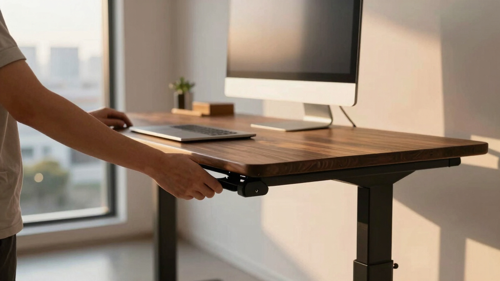 Premium standing desk for hybrid work