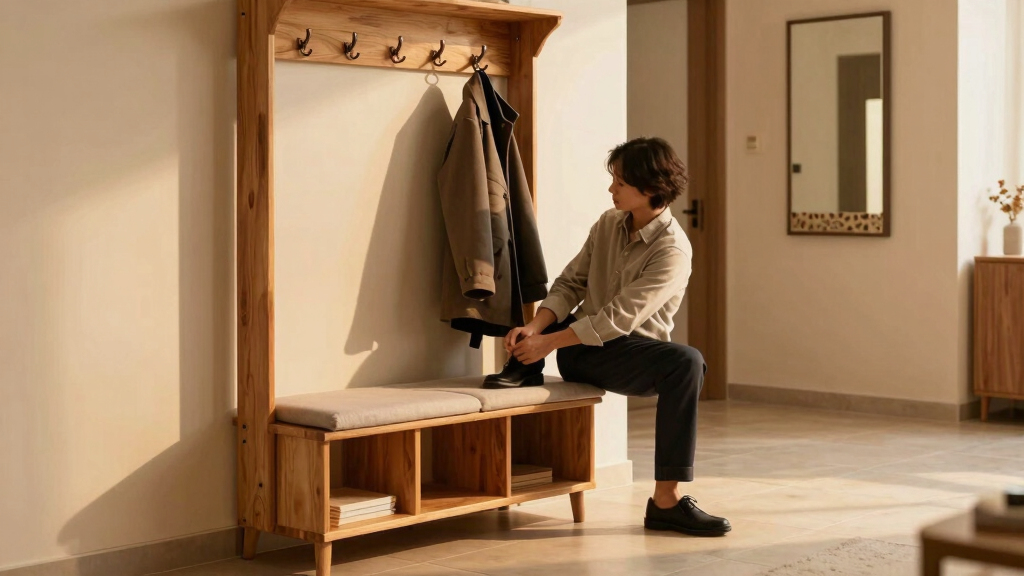 best entryway hall tree with bench