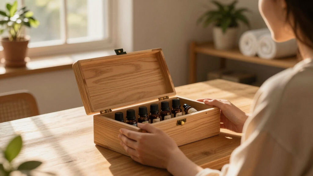 best essential oil storage box wooden