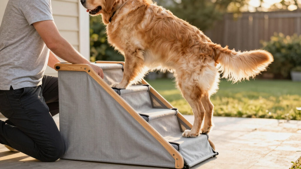 best foldable pet stairs for senior dogs