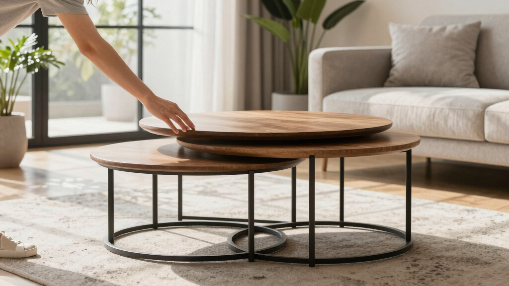 best round nesting coffee table set