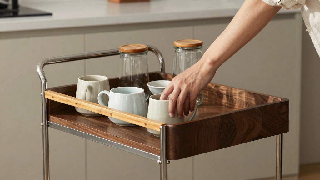 best coffee bar cart with storage