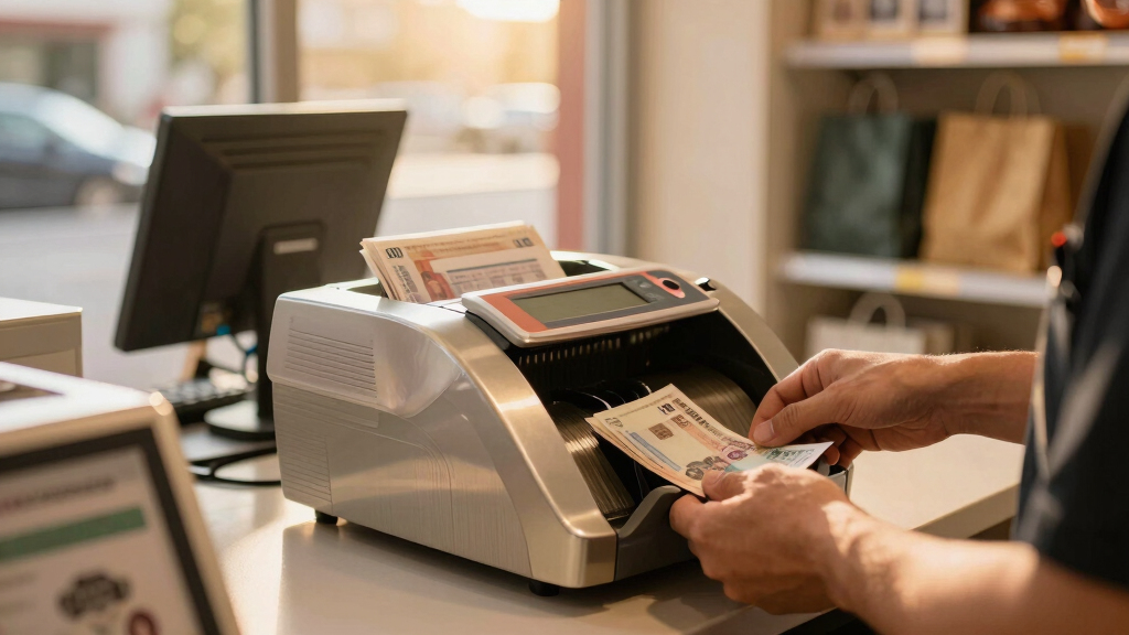 High speed note counter for busy retail