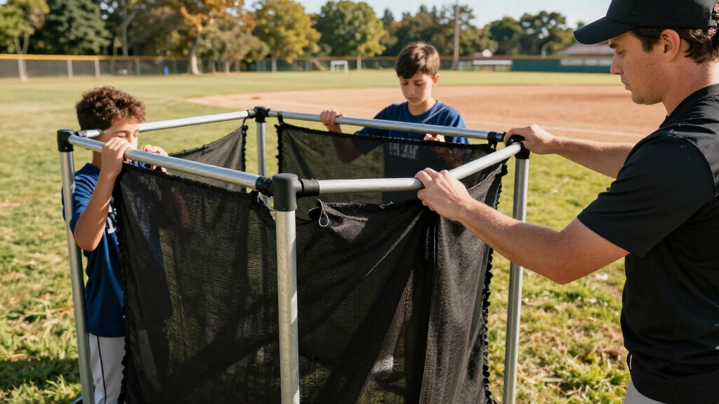 portable batting practice backstops team
