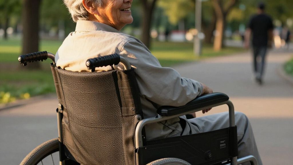power wheelchair with breathable seat cushion