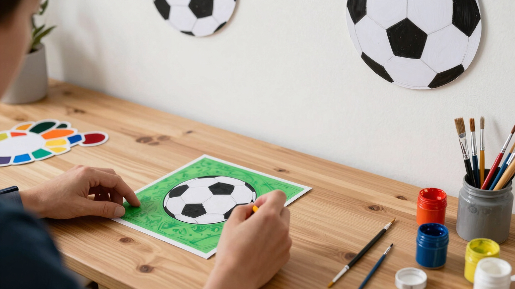 soccer-themed wall art
