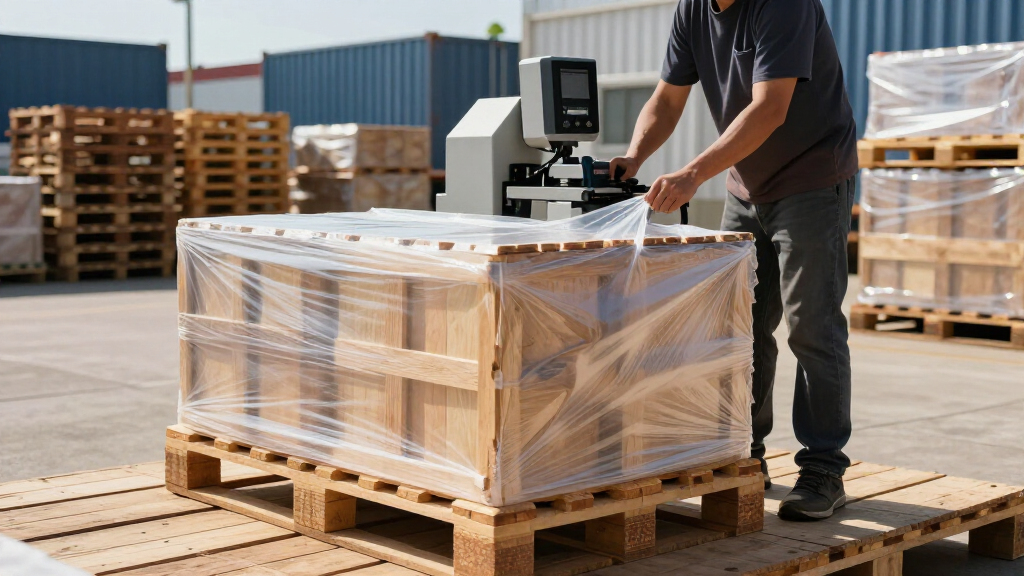 industrial pallet wrapper stretch wrap machine