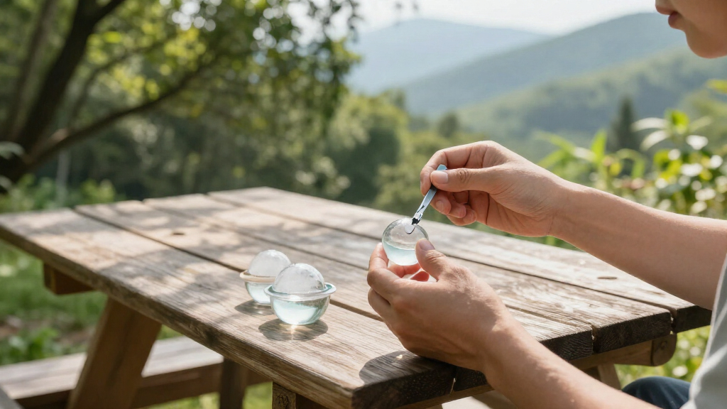 Compact facial ice globes