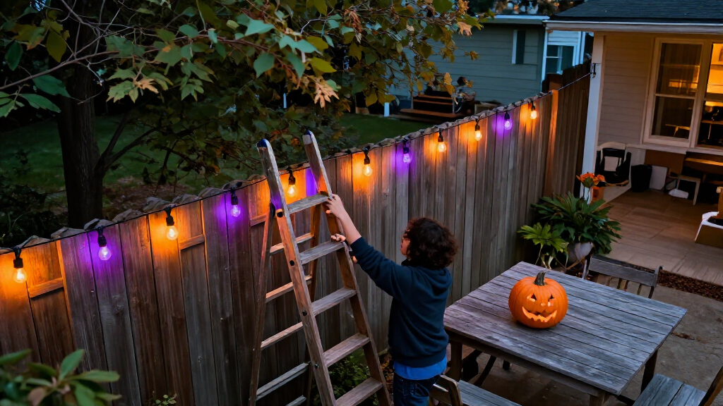 Halloween outdoor string lights