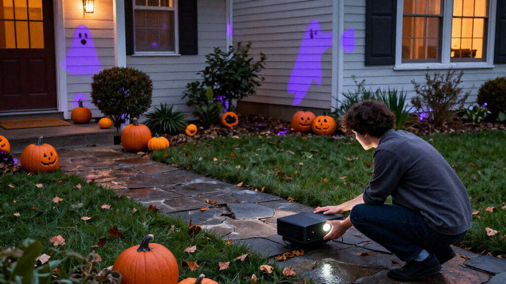 Halloween outdoor projector lights