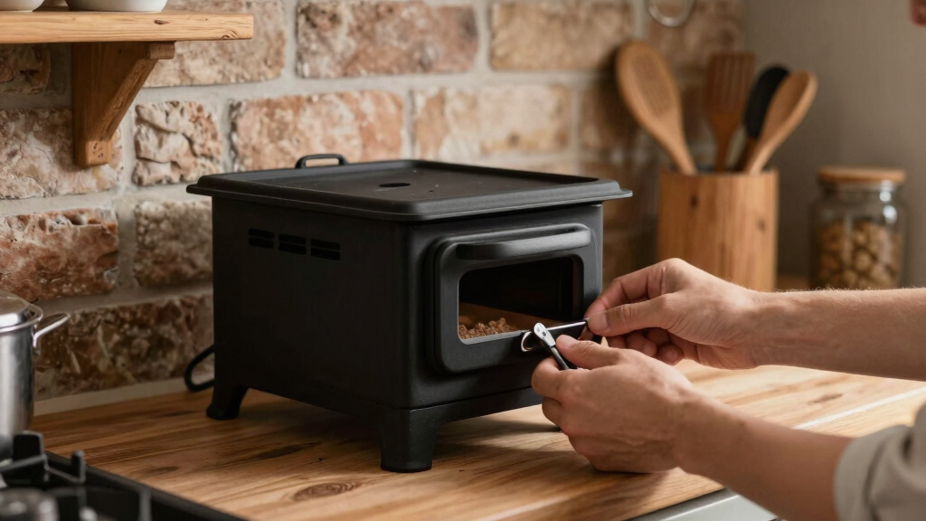 best small wood stove with rear vent