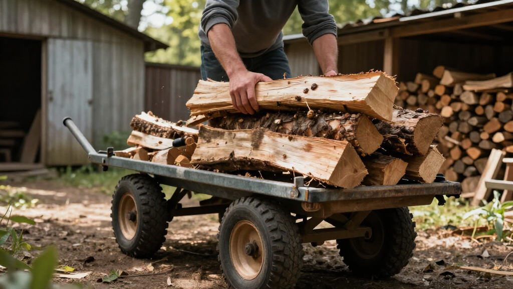 best firewood carts with pneumatic tires