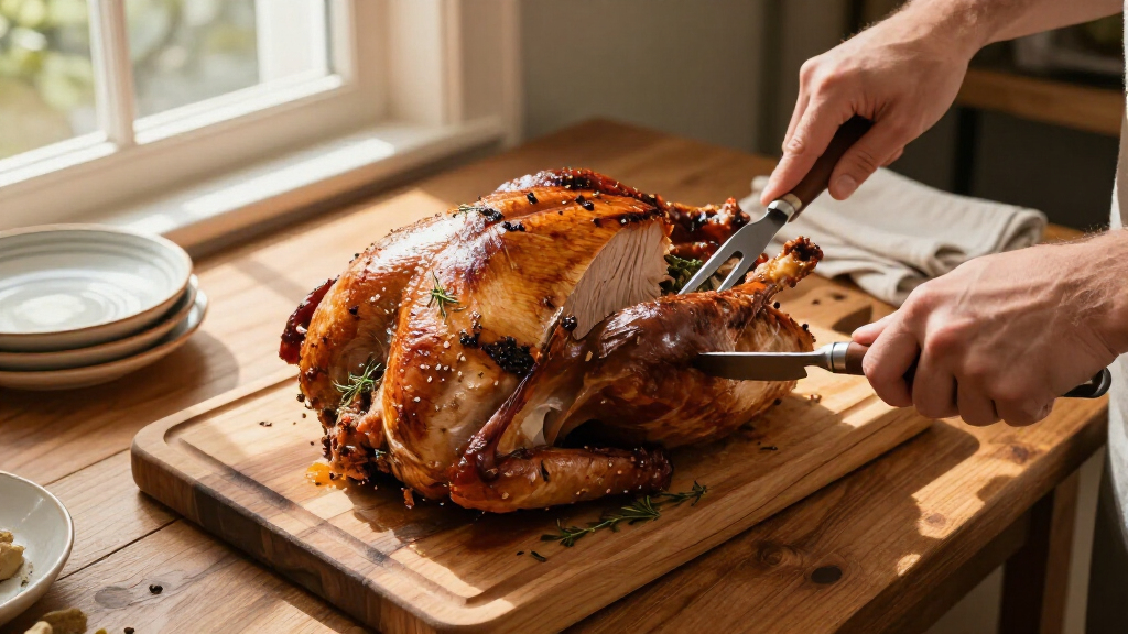 butcher block cutting board for turkey carving