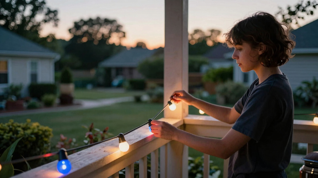 patriotic outdoor string lights