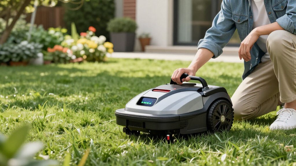 robotic lawn mower with comprehensive safety sensors