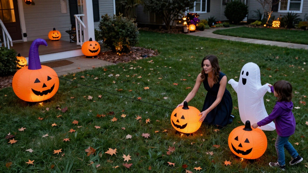 Halloween inflatables for yards