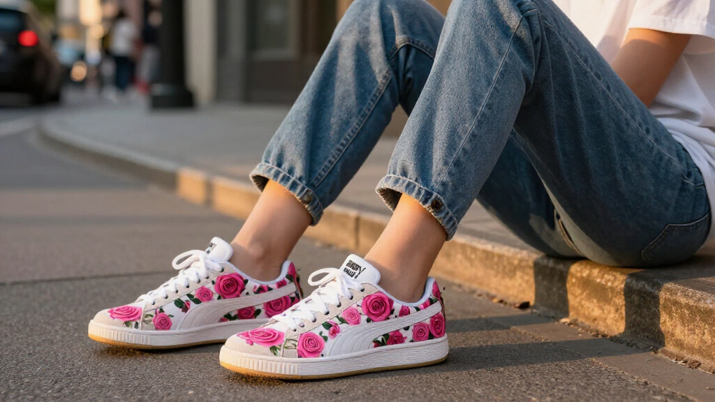 best rose-covered Puma Speedcat sneakers