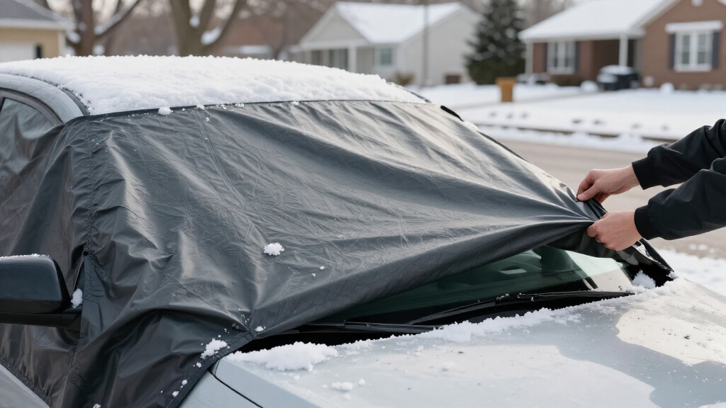 car windshield snow covers