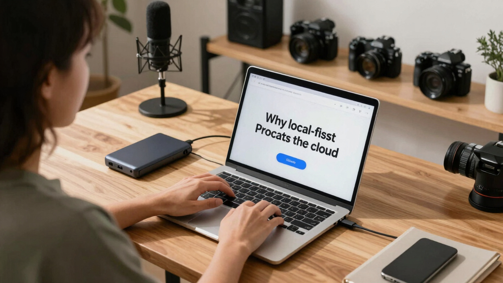 Why local-first processing beats the cloud for content creators
