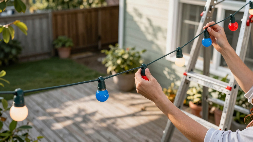 patriotic outdoor string lights