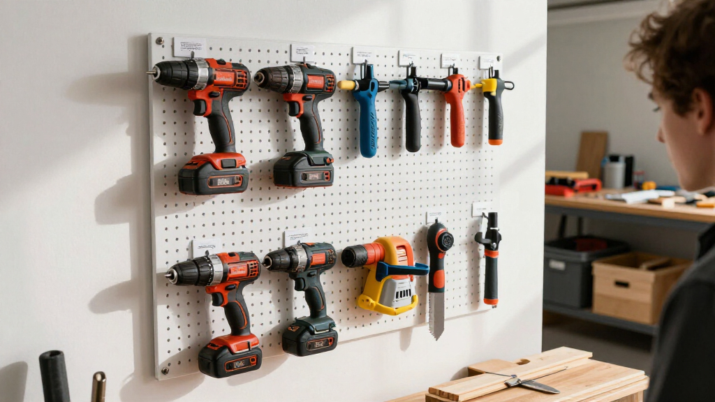 power tool storage organization