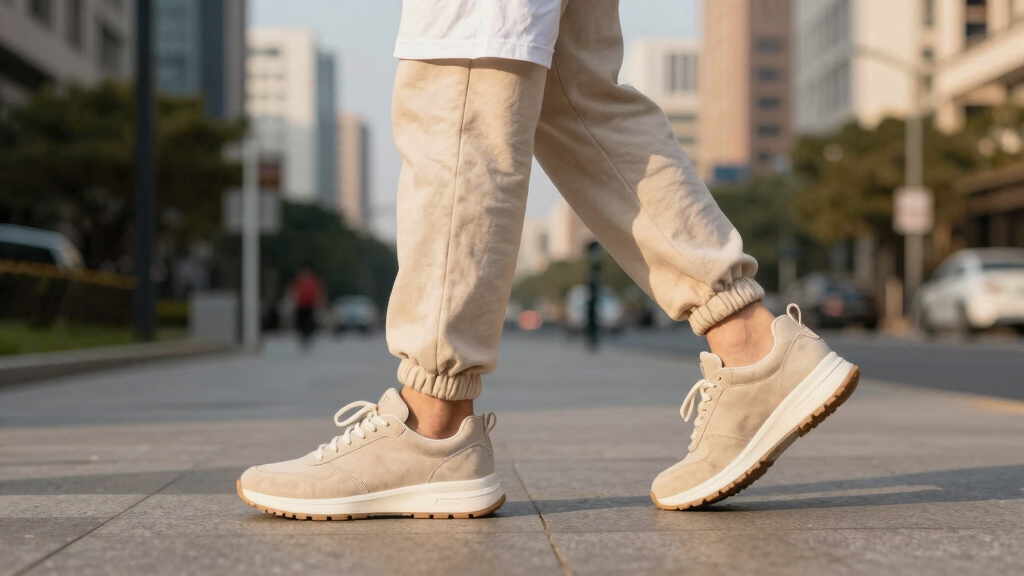 best luxe suede dad sneakers