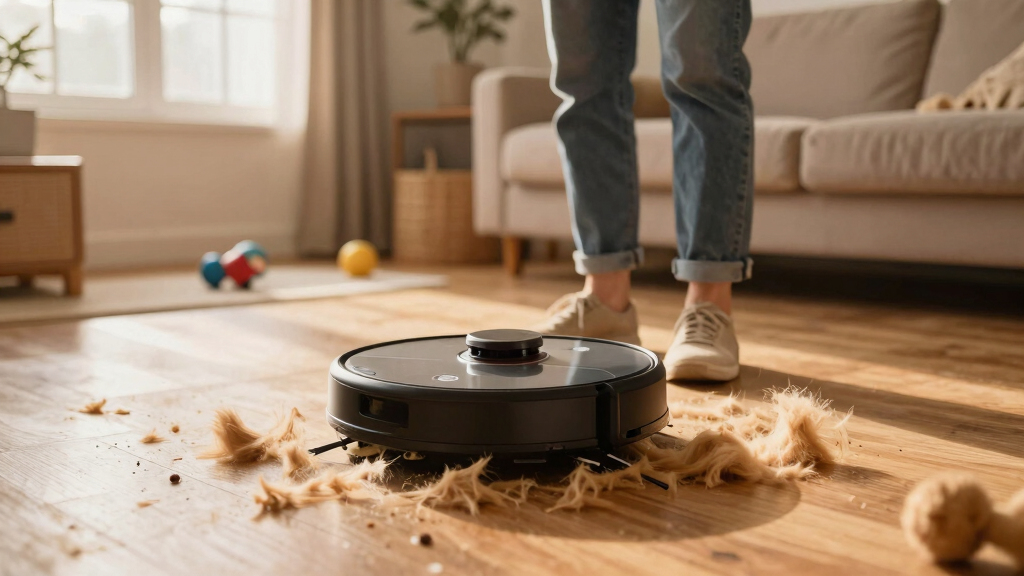 best self-emptying robot vacuum for golden retriever hair