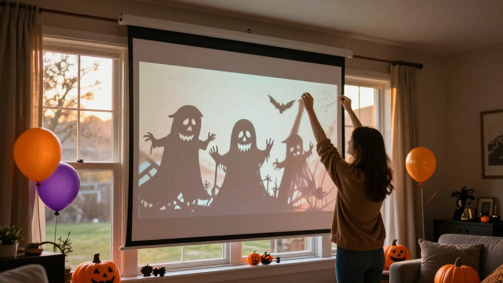 window projection screen kit for halloween
