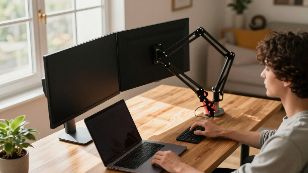 adjustable monitor arms for dual setups