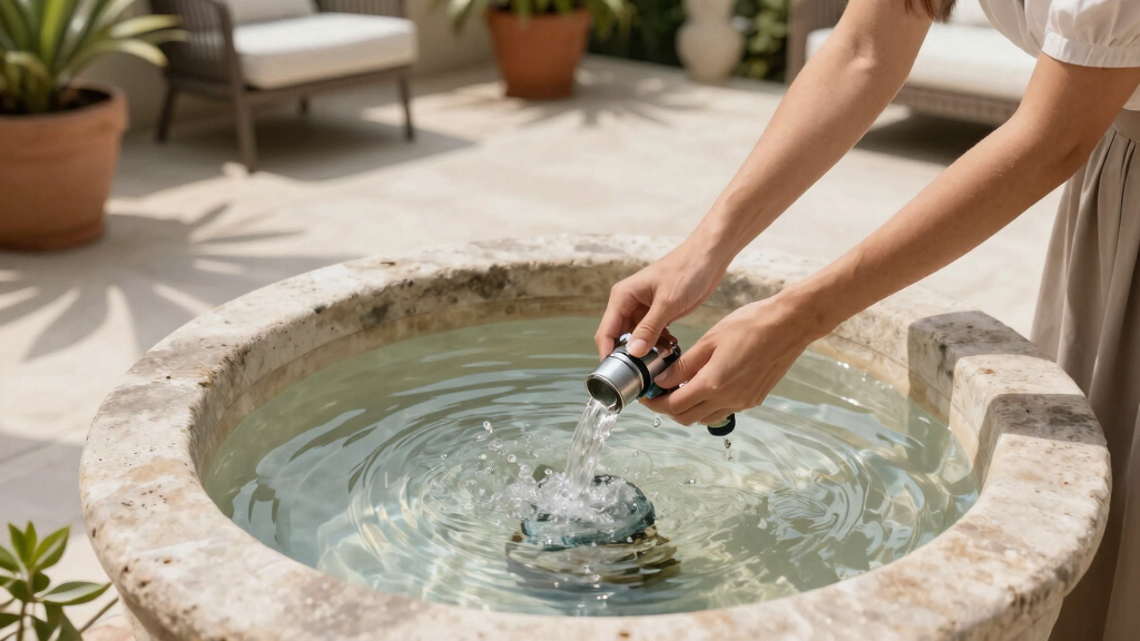 outdoor water fountain